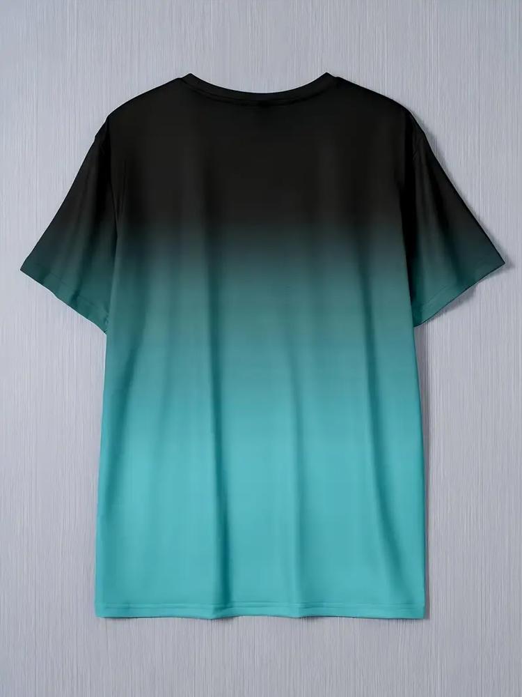 Men's Casual Summer Graphic T-Shirt Lightweight Polyester Round Neck Regular Fit Vibrant Palm Tree Print