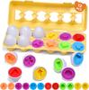 Baby Smart Eggs Montessori Toy Toddler Early Learning Shape Matching Puzzle Eggs Educational Games Sensory Toys for Kids 1-3 Age