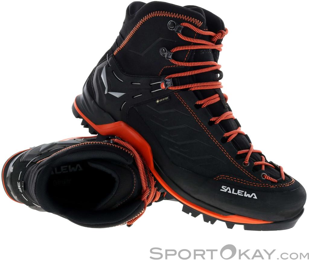 Hiking Shoes Salewa MTN Trainer Mid GTX Asphalt/fluo Orange