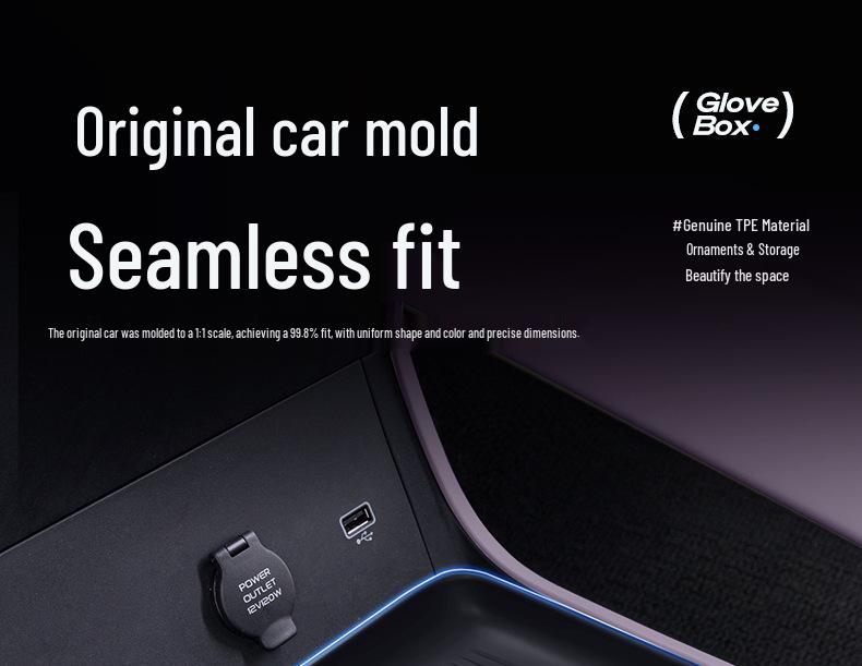 Dark Blue L06 Center Console Storage Box - Car Interior Armrest Modification Accessory