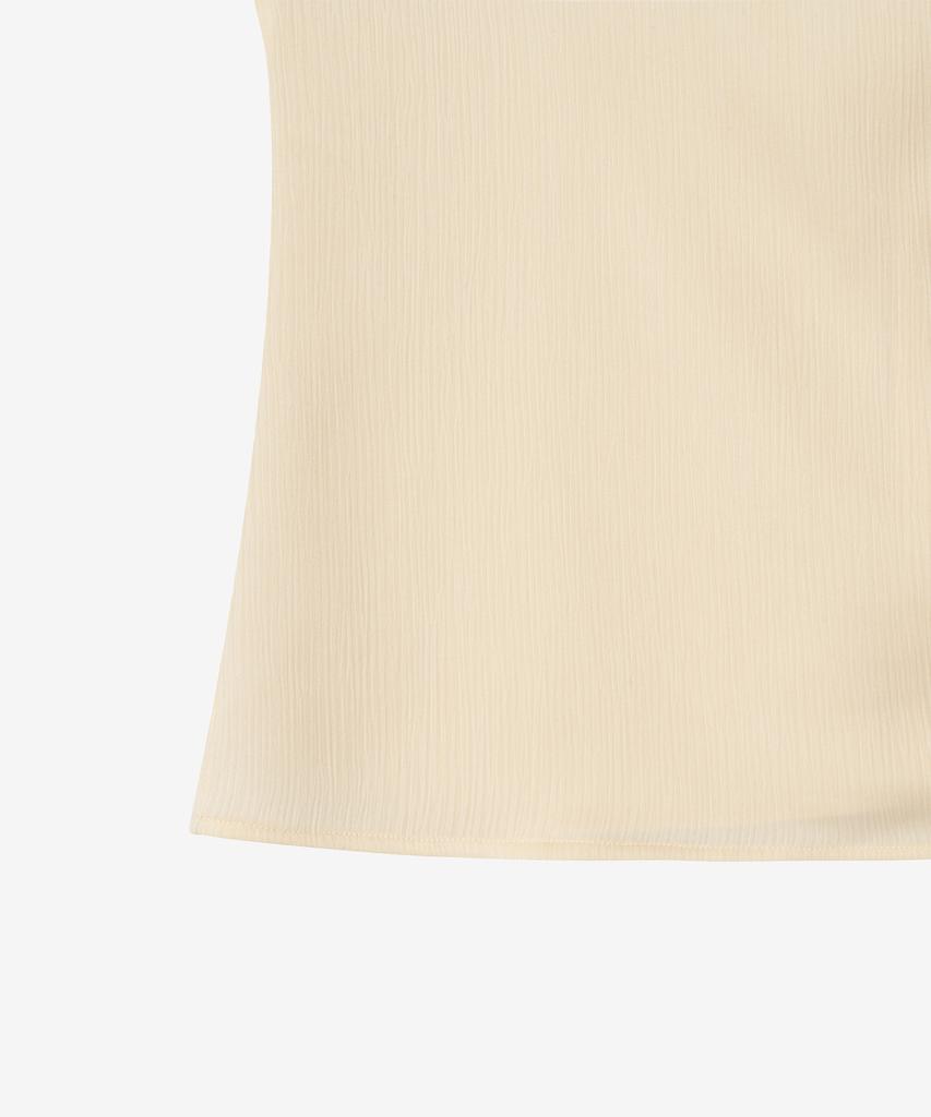 BASIKA Mock Neck Blouse (Beige)
