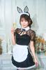 Clearstone GLOWHOLIC Cosplay Halloween Bunny Maid M Black Women's