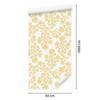 Wallpaper Flowers Cream and White, Cream Background for Living Room and Bedroom 50x1000