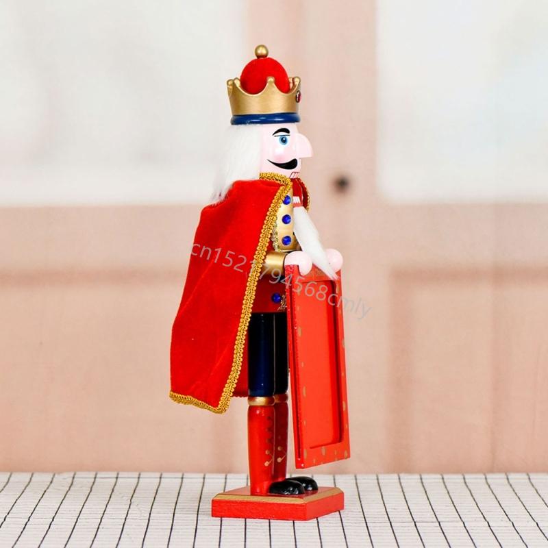 Christmas Decorations Nutcrackers Ornament,Wooden Nutcrackers Figures Gift 6XDE