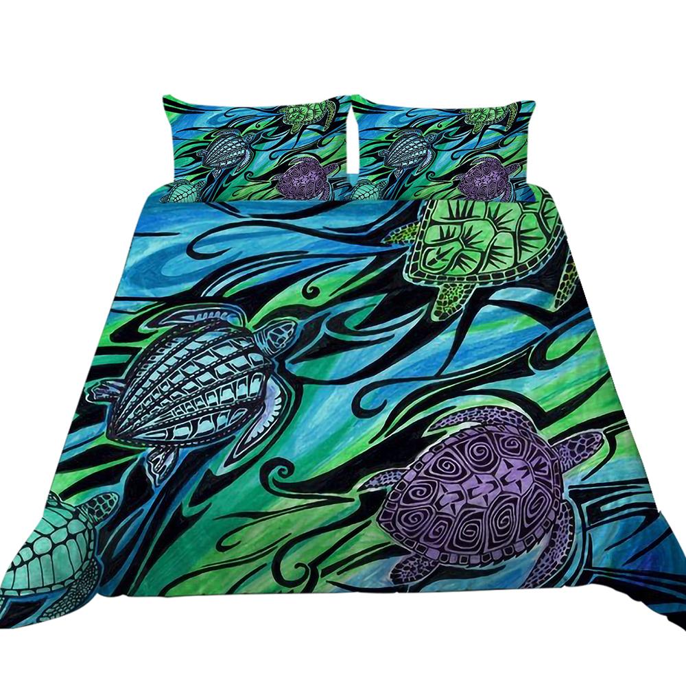 Domácí povlečení se zvířecím vzorem z oceánu Želva s potiskem Povlak na polštář Povlak na polštář Povlečení Set AU/EU/US Domácí dekorace v plné velikosti