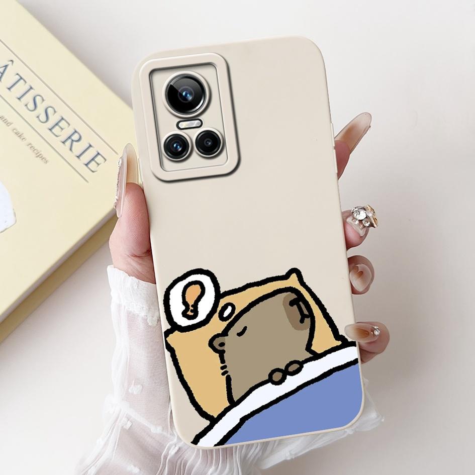 For Realme GT Neo 3 Case RMX3561 RMX3560 Shockproof Cover Fashion Tulip Soft Silicone Matte Phone Cases For Realme GT Neo3 Coque