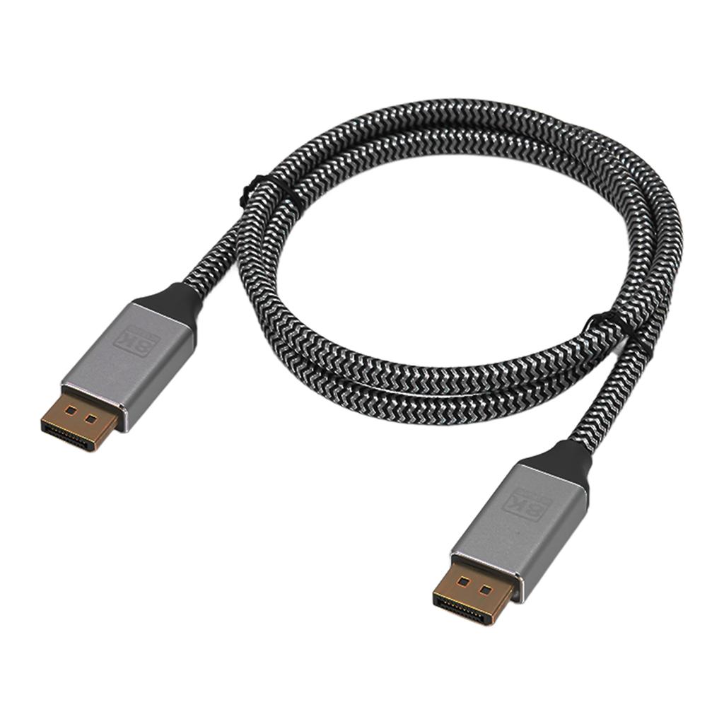 Display Port Cable GoldPlated Male to Male Display Port Cable DP 1.4 Adapter Cord for Computer Display