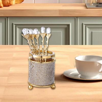 Organizér na dezertní lžičky Úložný stojan se 6 lžičkami Moderní Elegantní Přenosný Držák na vidličky na ovoce