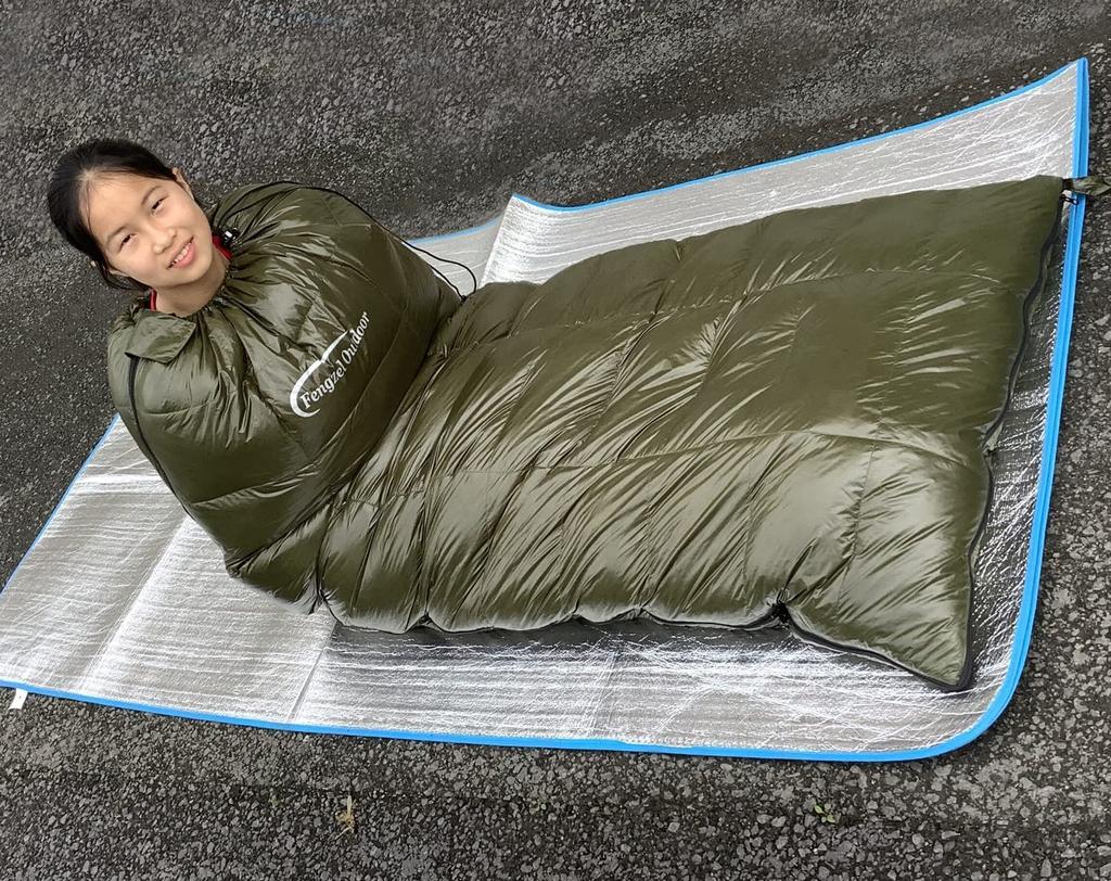 Fengzel Neuester 3D-Steppschlafsack mit abnehmbarer Gänsedaune Premium-Daunenbein Extremkälteschutz für Zuhause und Notfallvorsorge