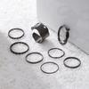 Gothic Combination Index Finger Ring Women's Fashion Retro Ins Cold Wind Internet Celebrity Gun Black Joint Ring Jewelry