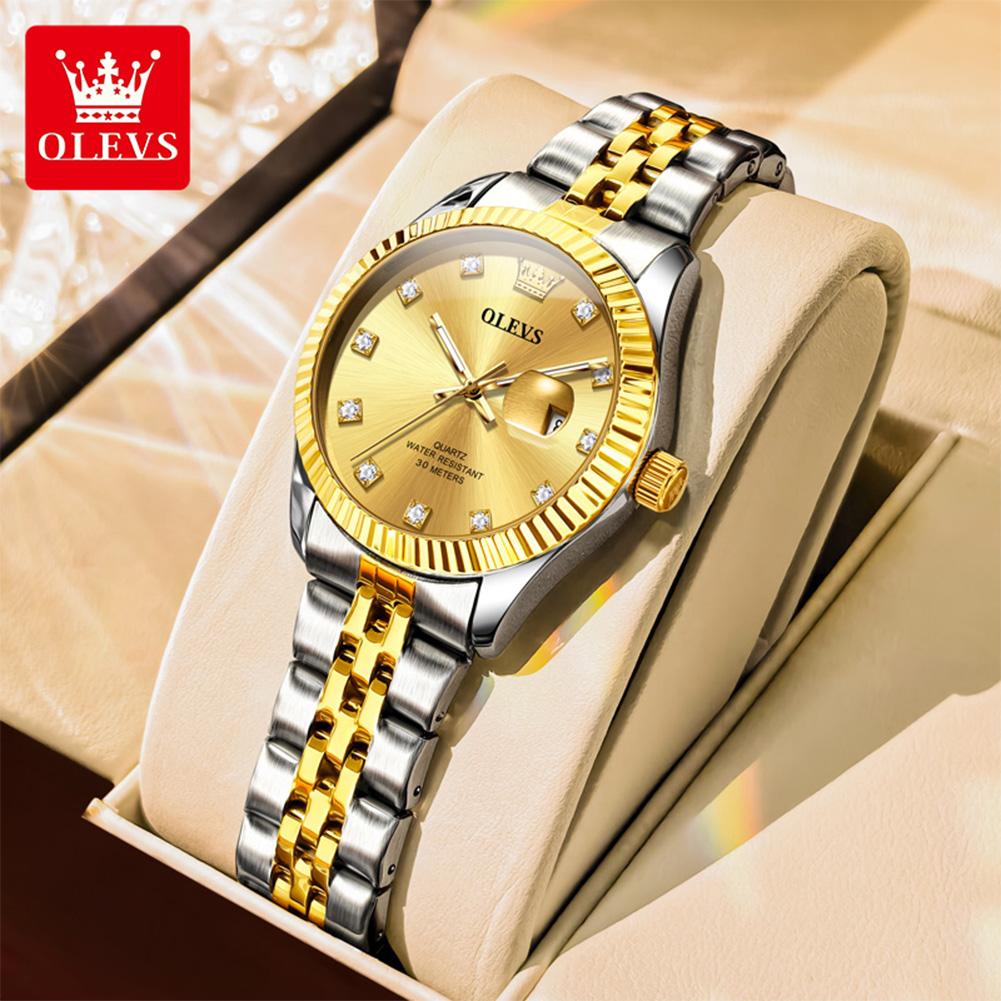 OLEVS Elegant Ladies Watch Luminous Waterproof Date Wristwatch For Woman Quartz Women's Watches