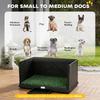 Hundeklo-Schale, Indoor Outdoor Hundetoilette mit hohen Rändern, Kunstrasen, Ausziehbare Schublade, Urinsammelbasis
