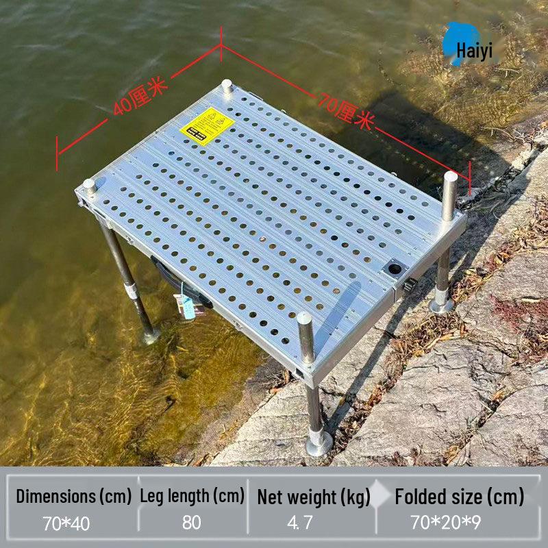 2025 Ultra-light Black Aluminum Fishing Stool: Folding, Portable, Multi-functional, Small & Wide with Lifting Feature