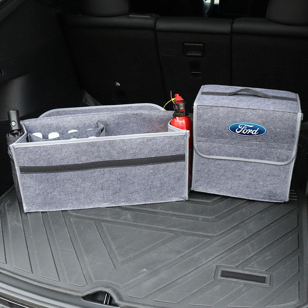 Collapsible AutoTrunk Storage Bag Felt Organizer Box Car Clutter Sorting Tool For Ford Focus 2 MK2 Fiesta Mondeo Galaxy Ecosport