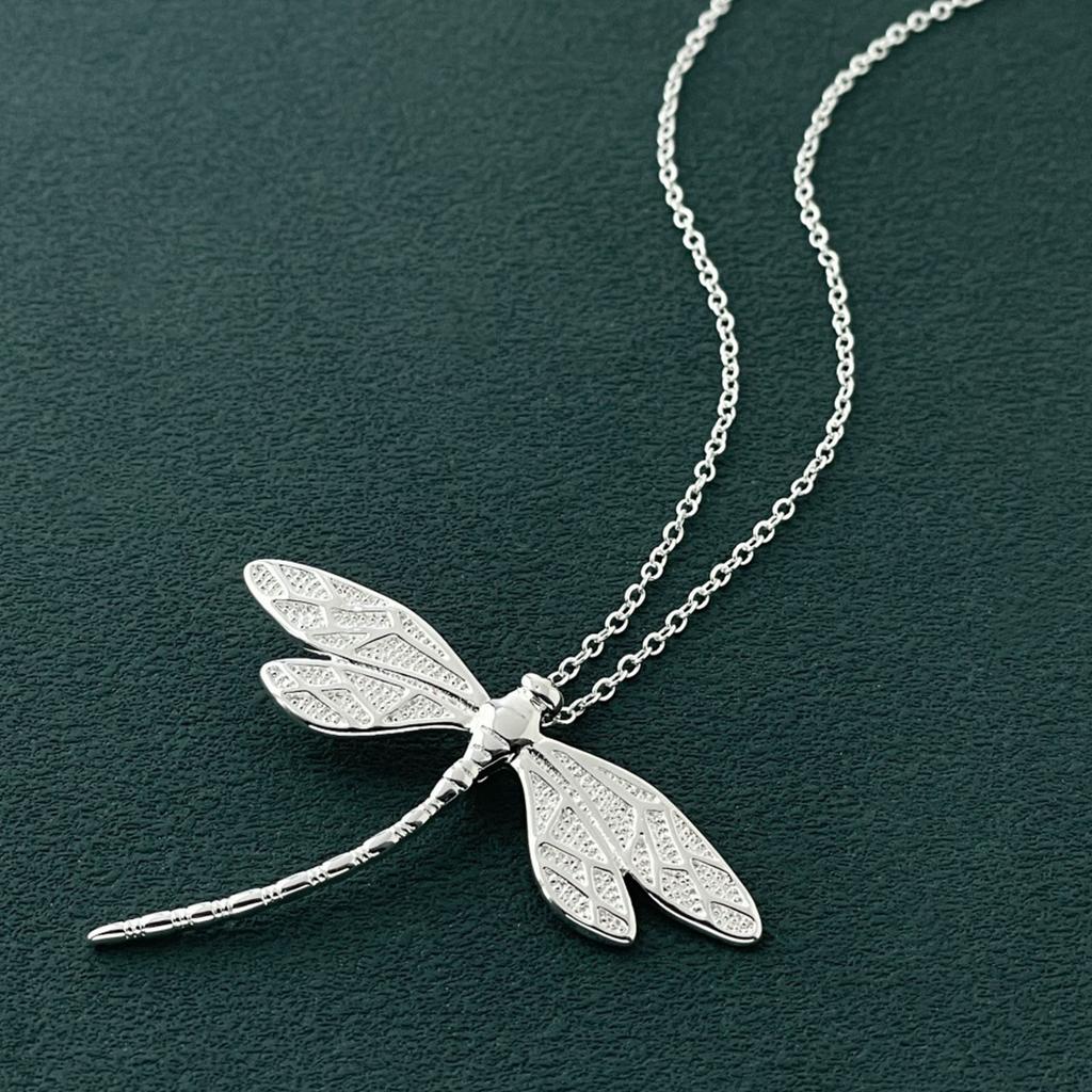 Kupfer 40-75cm Kette Großer Libellenanhänger Halskette Für Frauen Hochzeit Verlobung Party Modeschmuck