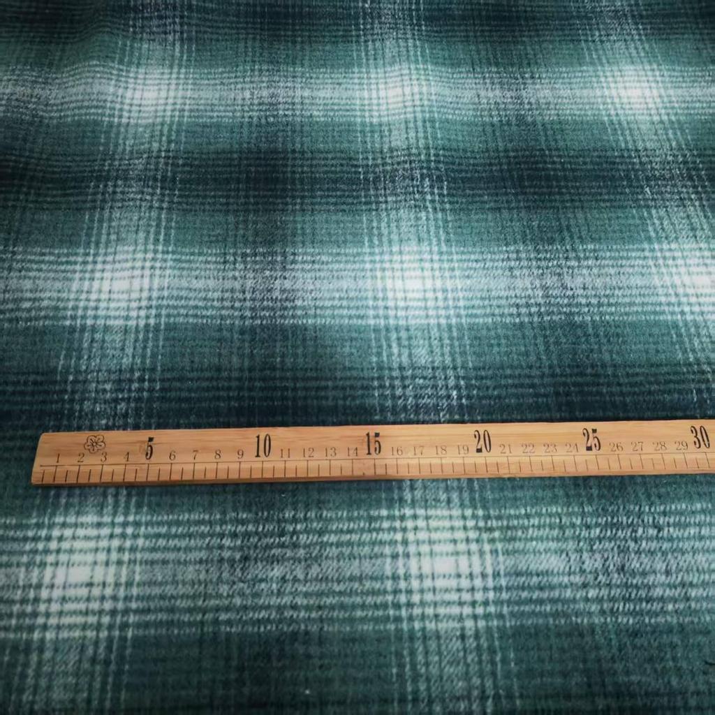 Shaoxing Brushed Plaid Fabric Shirt, Seasonal Fashion: Hats, Bags, Shoes, Hazy Plaid Coarse Woolen Collection.