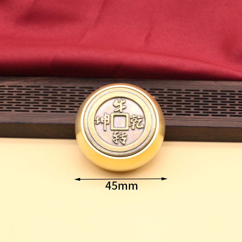 Popular brass rotating handle piece, six-sided rotating combination for attracting wealth and treasures, multi-sided rotating st