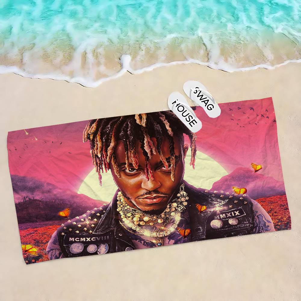Rapper J-Juice WrldS Microfiber Blanket Quick Drying Beach Towels Oversized Printing Super Absorbent Pool Towel Blanket