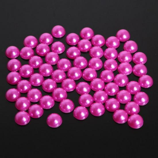 Half-Round ABS Imitation Pearl Beads for DIY Nail Art and Phone Cases