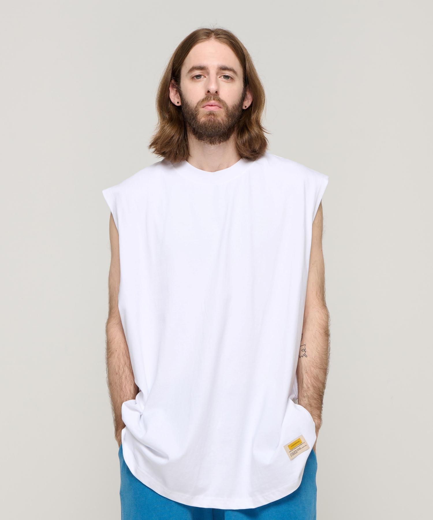 Cargo Bros Bio Over Sleeveless T-Shirt (White) Free