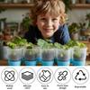 30Pcs Clear Nursery Pots 4 Inch Plastic Plant Pot  with Silicone Base and Drain Holes Multi-role Seed Planter Garden Accessories