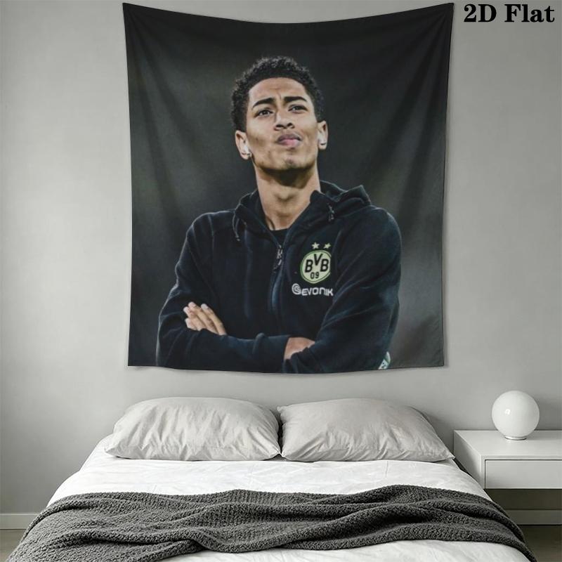 Jude Bellingham Wall Tapestry Aesthetic Wall Hanging Printed Fabric Blanket Decorative Tapestries for Bedroom Living Room Home Decor