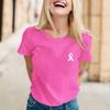 Women's Casual Neck Short Sleeve Pullover T-Shirt with Breast Print