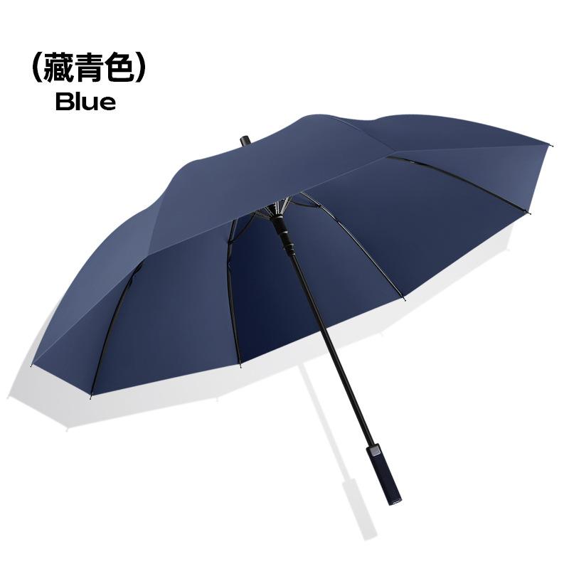 8-Bone automatic double straight umbrella, enlarged long-handled umbrella, high-end leather set 280t fabric golf umbrella