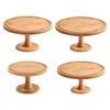 Bamboo Cake Dome Cover Appetizer Serving Tray Cheese Snacks Board Platter Round Birthday
