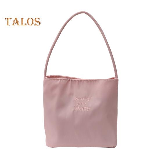 Women's Shoulder Bag Nylon Solid Color Tote Bag Portable Ladies Casual Handbag Commuting Sac for Work Street Daily Outings