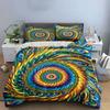 Colorful Swirl Art Set Soft Comfortable Duvet Cover Bedding Set Included 1*Duvet Cover & 2*Pillowcases, Gift