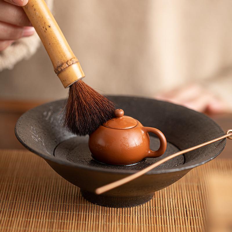 Kreatywny Mini Fioletowy Czajniczek Czajniczek na Palec Akcesoria do Zestawu Herbacianego Kung Fu Ceramiczny Zaparzacz do Herbaty Dekoracja Salonu Biura