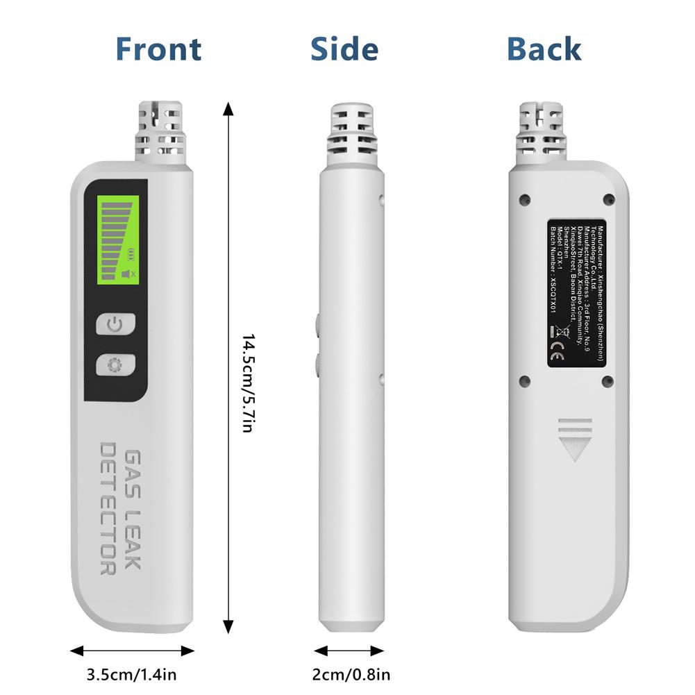 Natural Gas Detector with Audible & Visual Alarm Portable Gas Sniffer Combustible Gas Detector for Home and RV