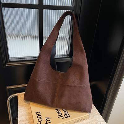 Retro matná semišová taška do podpaží pro ženy, nová podzimní móda na dojíždění špičková všestranná taška přes rameno