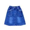 3-9 Years Kids Girls Blue Demin Skirt with Pocket