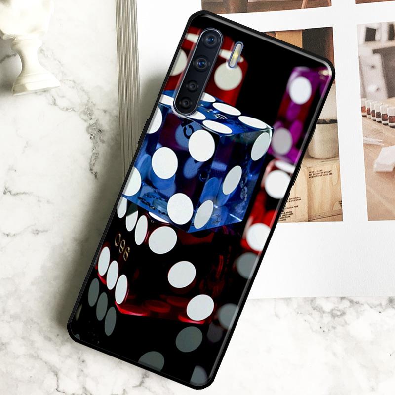Dices Poker Casino Case For Oppo A98 A78 A18 A38 A58 A40 A60 A80 A16 A76 A96 A17 A77 A74 A94 A54 A57S A15 Cover