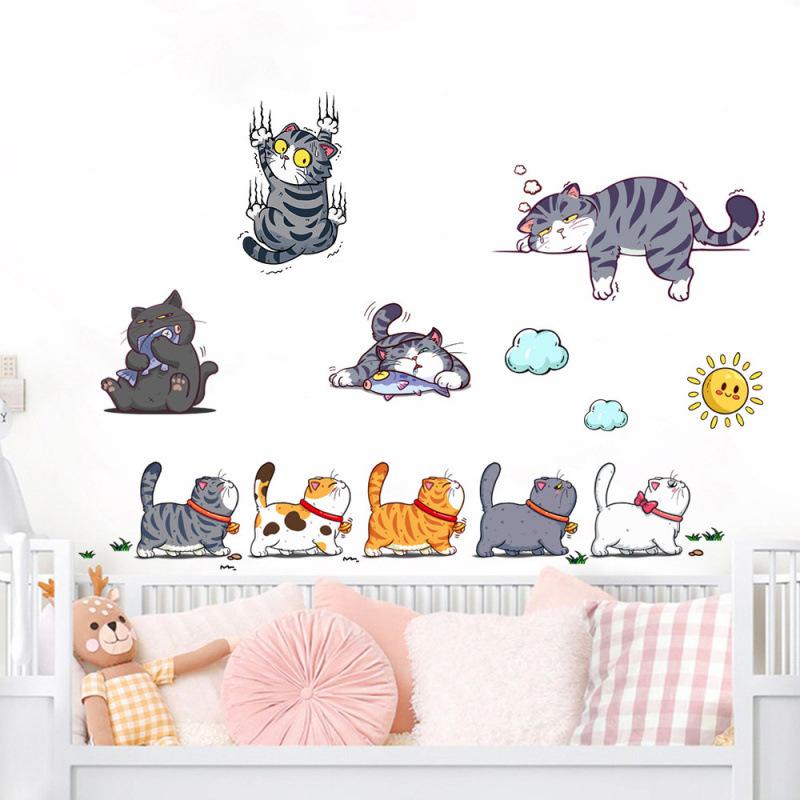Funny Car Sticker Cat Climbing Pet Animal Styling Stickers Creative Bumper Decals
