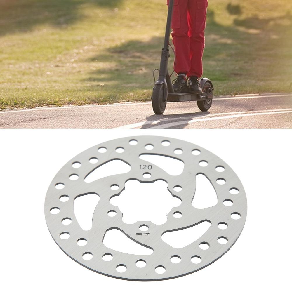 120mm Electric Scooter Disc Brake Anti Corrosion Smooth Friction Reduction Brake Disc Rotor 6 Holes Disc Brake Lining Scooters
