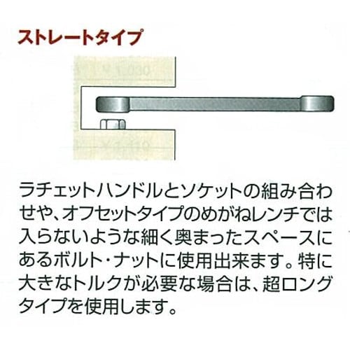 Kyoto Machinery Tools (KTC) Straight Long Box Wrench M150-12X14