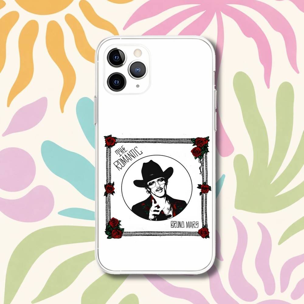 

B-Bruno Mars The Romantic Phone Case For iPhone 17,16e,16,15,14,13,12,11 Mini Pro Max X,XR,XSMAX 8,7 Air Plus Transparent Soft iPhone6Plus