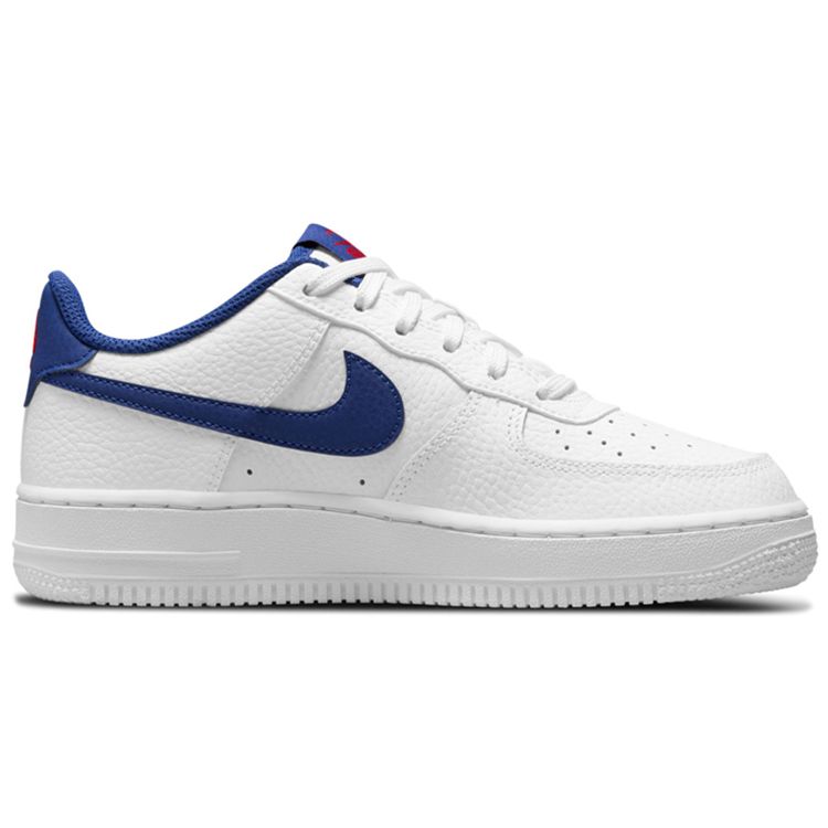 Nike Air Force 1 GS White Deep Royal Blue Kids Sneakers University-Red CT3839-101