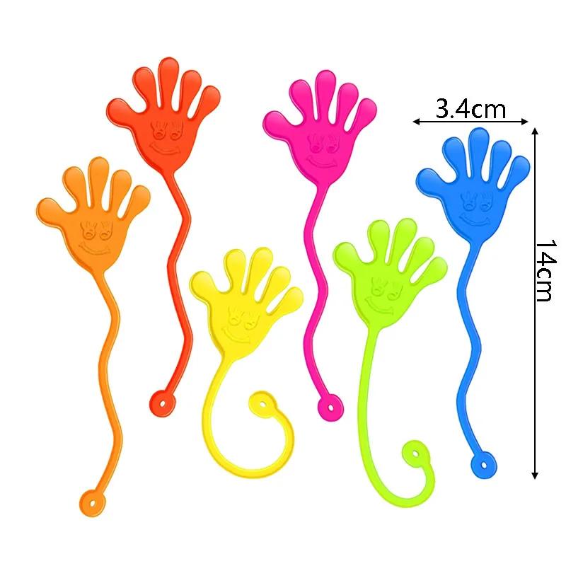 10pcs Mini Fun Sticky Hands Sensory Toys for Kids Birthday Party Favors Classroom Prizes Guest Gifts Goodie Bag Filler Toy