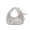 Solid color pleated portable cloud bag autumn and winter fashion new plush bag women's texture handbag