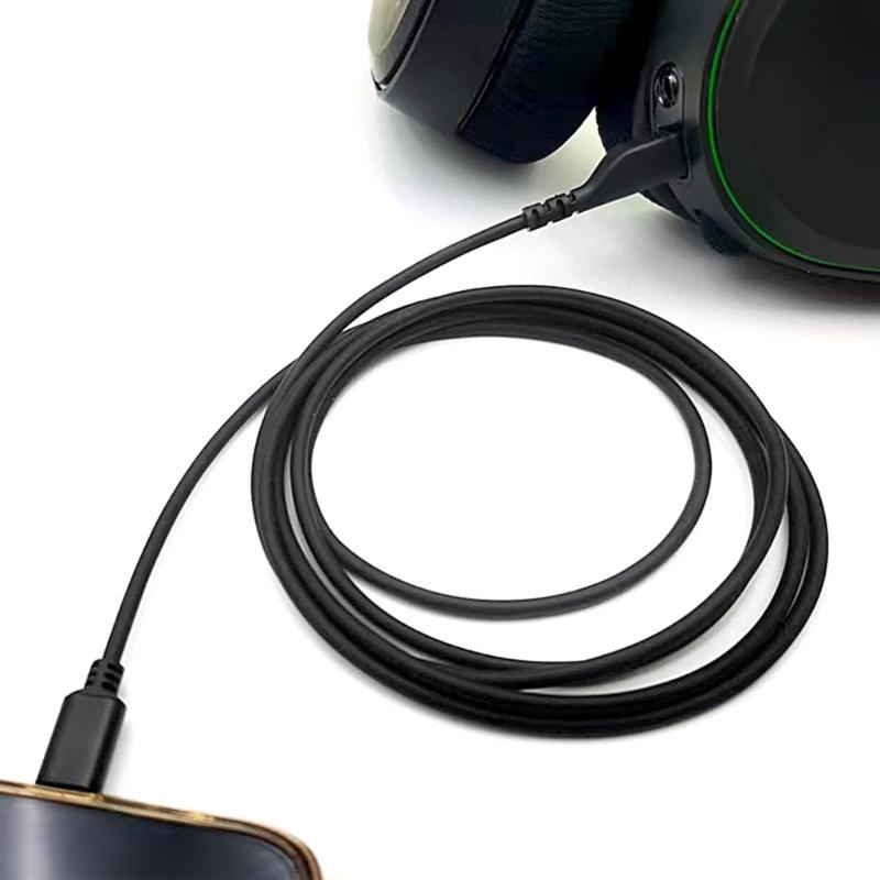 Universal Plugs and Play Type C Audios Cable Compatible for Arctis 3 5 7 Gaming Headsets for Clear Sound TPE Coating