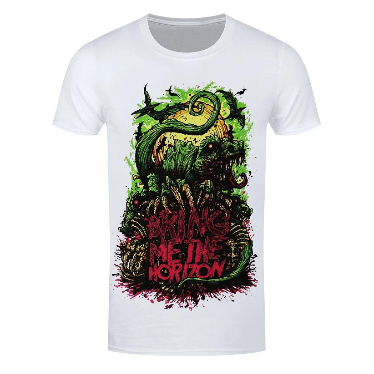 Футболка Bring Me The Horizon BMTH Динозавр Группа Официальная Новая Белая 4XL