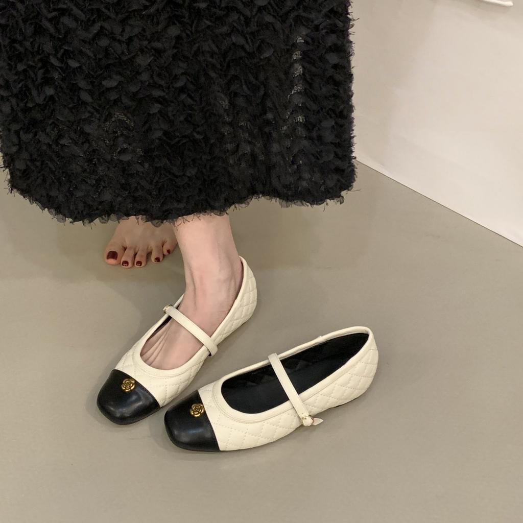 First encounter inner height increase French small fragrant single shoes shoes 2026 spring color matching ballet Mary Jane