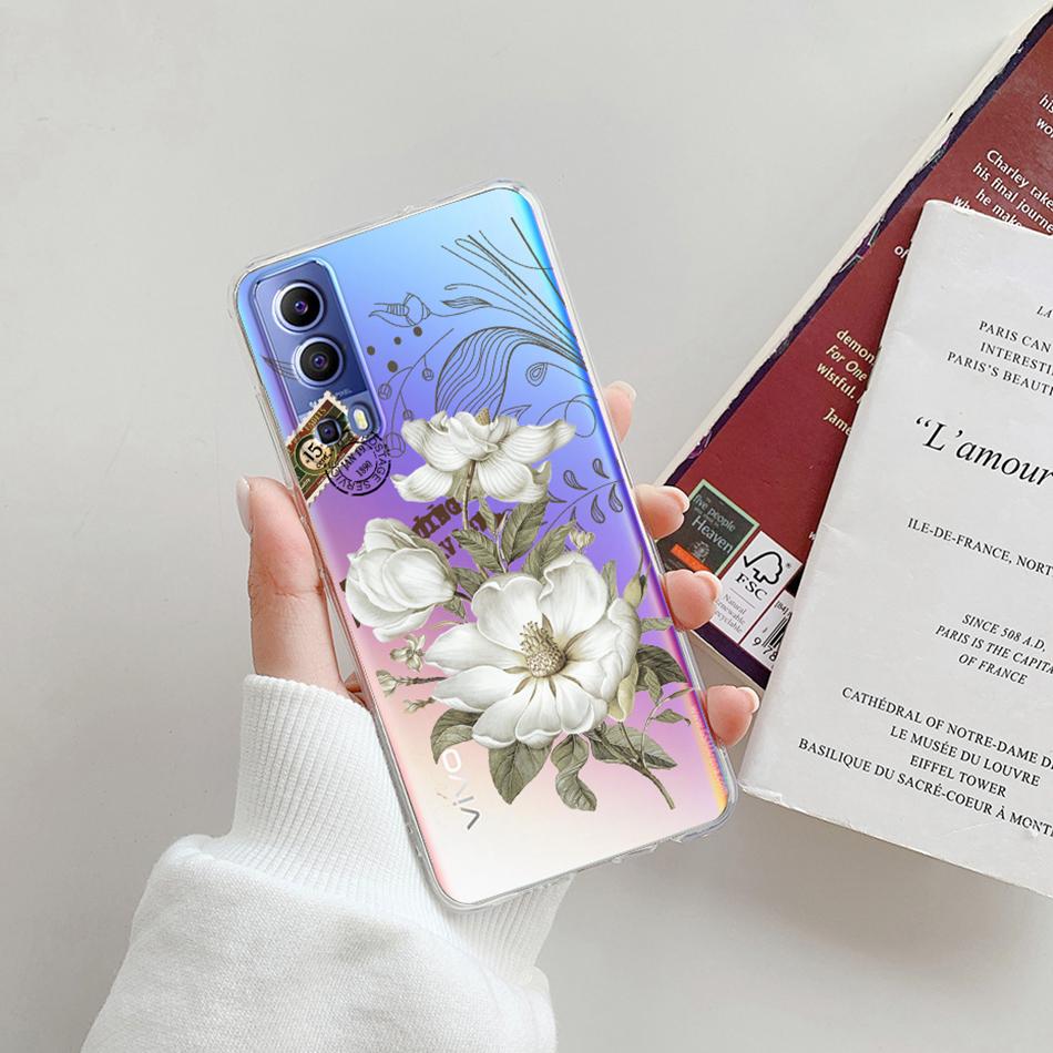For Vivo Y72 5G Case V2041 Silicone Soft Transparent TPU Phone Cover For Vivo Y52 vivoY72 Y 72 52 5G Case Funda Protective Coque