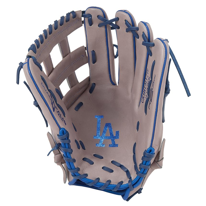 Rawlings Baseball HYPER TECH MLB TEAM Dodgers Wurfhandschuh, Softball, GR5HTMY719, Außenfeldhandschuh, II, 12,75 Zoll, Rechtshänder