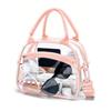 Zipper Transparent Crossbody Bag Waterproof with Adjustable Strap Hand-held Wash Bag PVC Large Capacity Clear Shoulder Bag Women