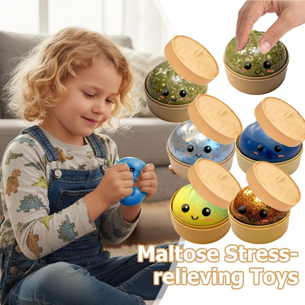 Toys Adultskids Colorful Bun Stress Relief Toy Cute Simulation Baozi Pinching Soft And Non-sticky Dough Ball For Gift Presents S4f2